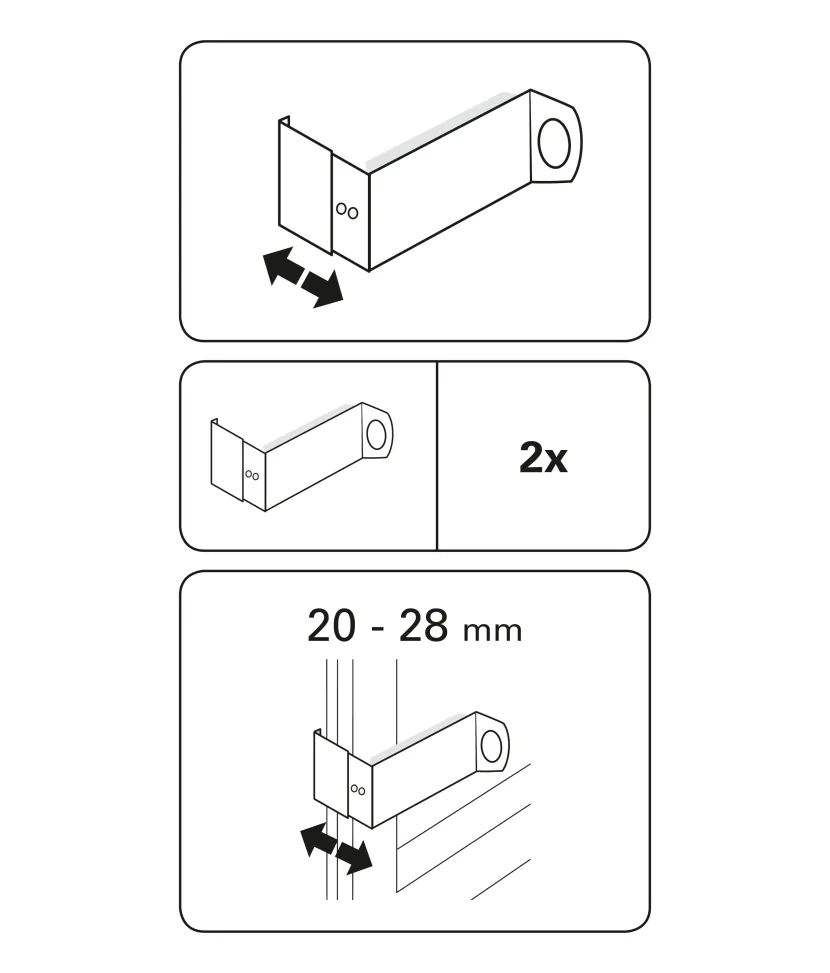 Adapter für Spannvitrage Ø 9 mm