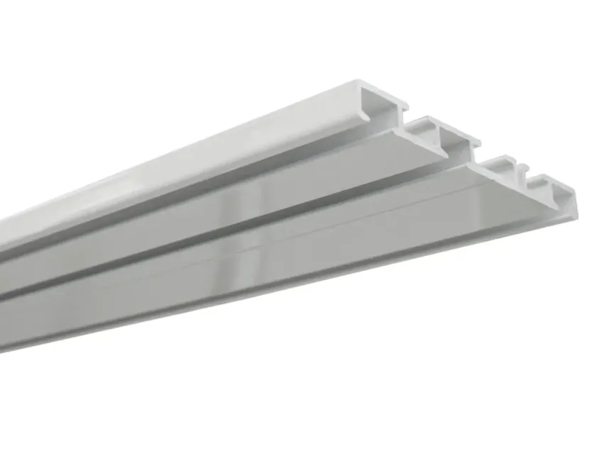 Aluminium-Vorhangschiene 3-läufig weiß