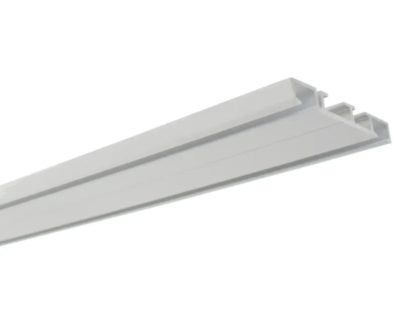Aluminium-Vorhangschiene 2-läufig weiß