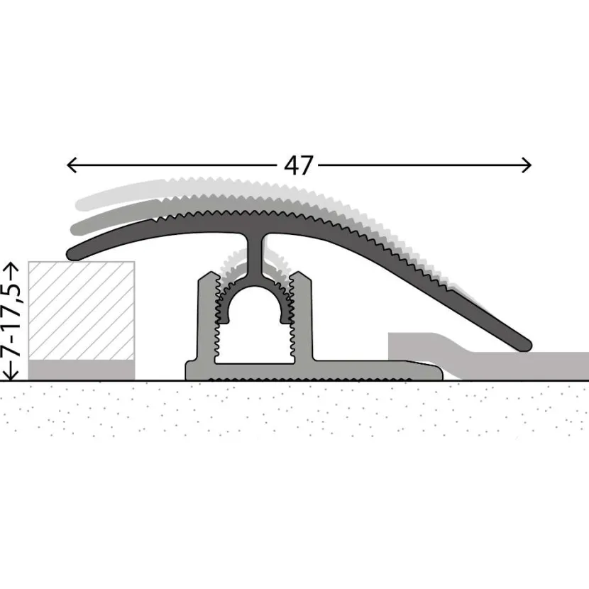 Anpassungsprofil für Laminat / Multilayer und Fertigparkett