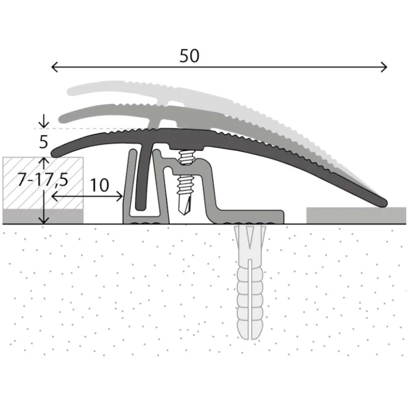 Anpassungsprofil für Laminat / Multilayer / Fertigparkett