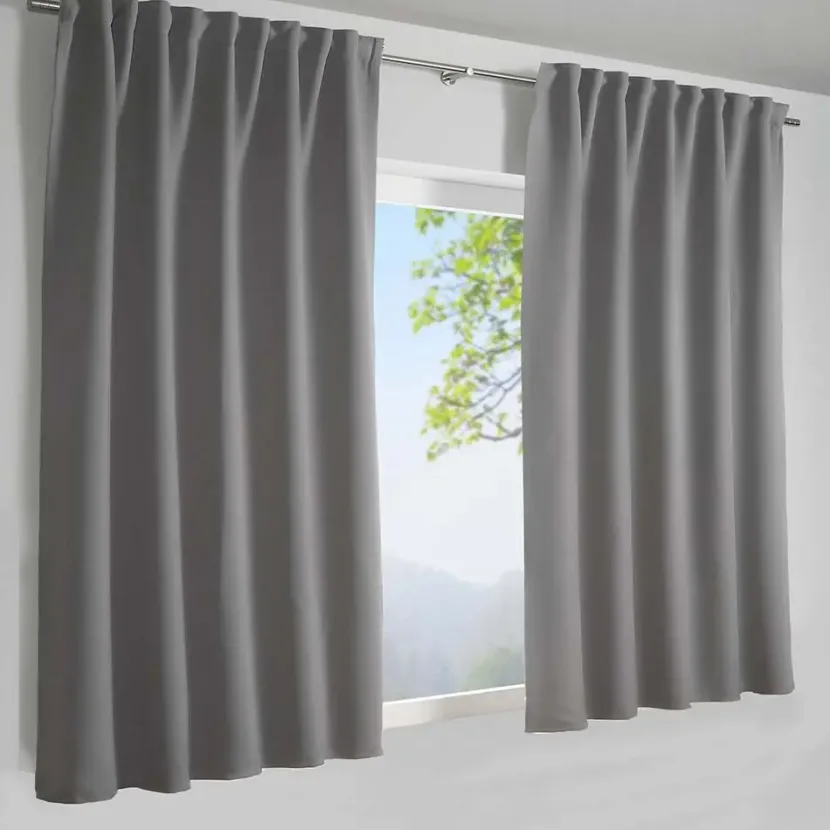 Dimout Schal mit Gardinenband