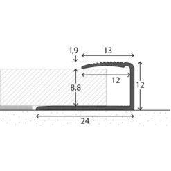 Einfassprofil für Laminat und Multilayer / Fertigparkett