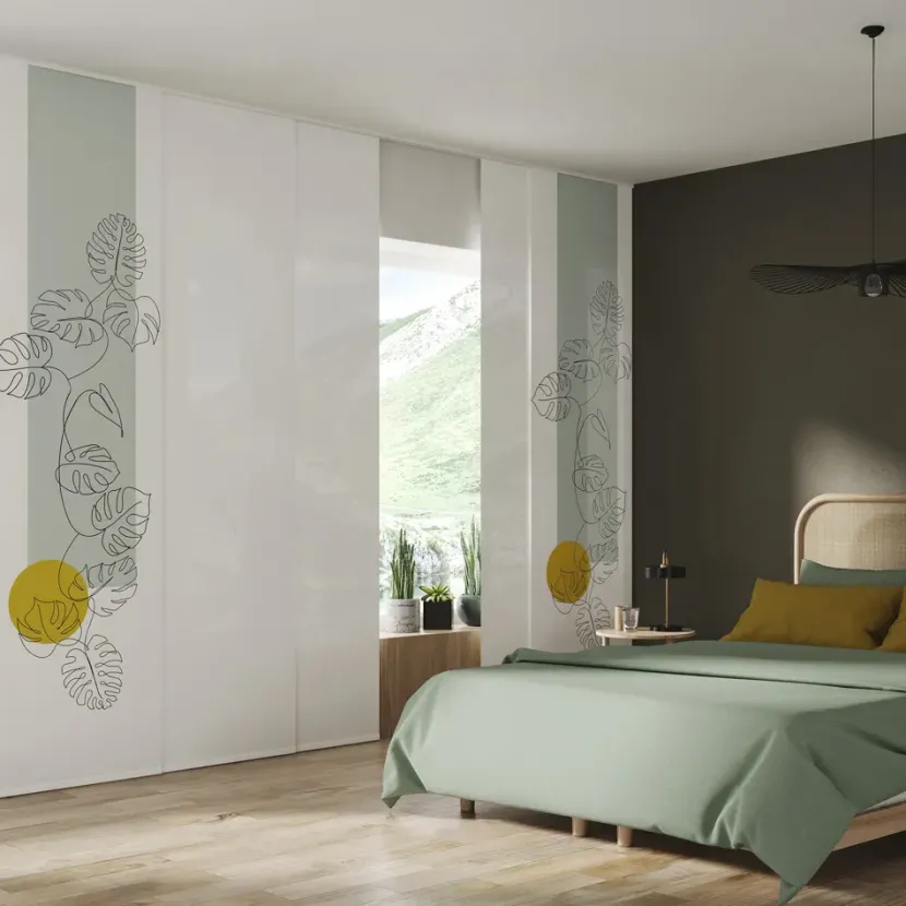 Flächenvorhang für Ihr Schlafzimmer