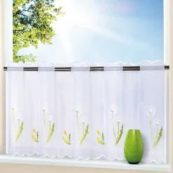Gardine Blumenmotiv für Ihre Küche