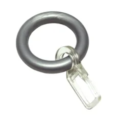 Gardinenringe mit Faltenlegehaken silber-matt