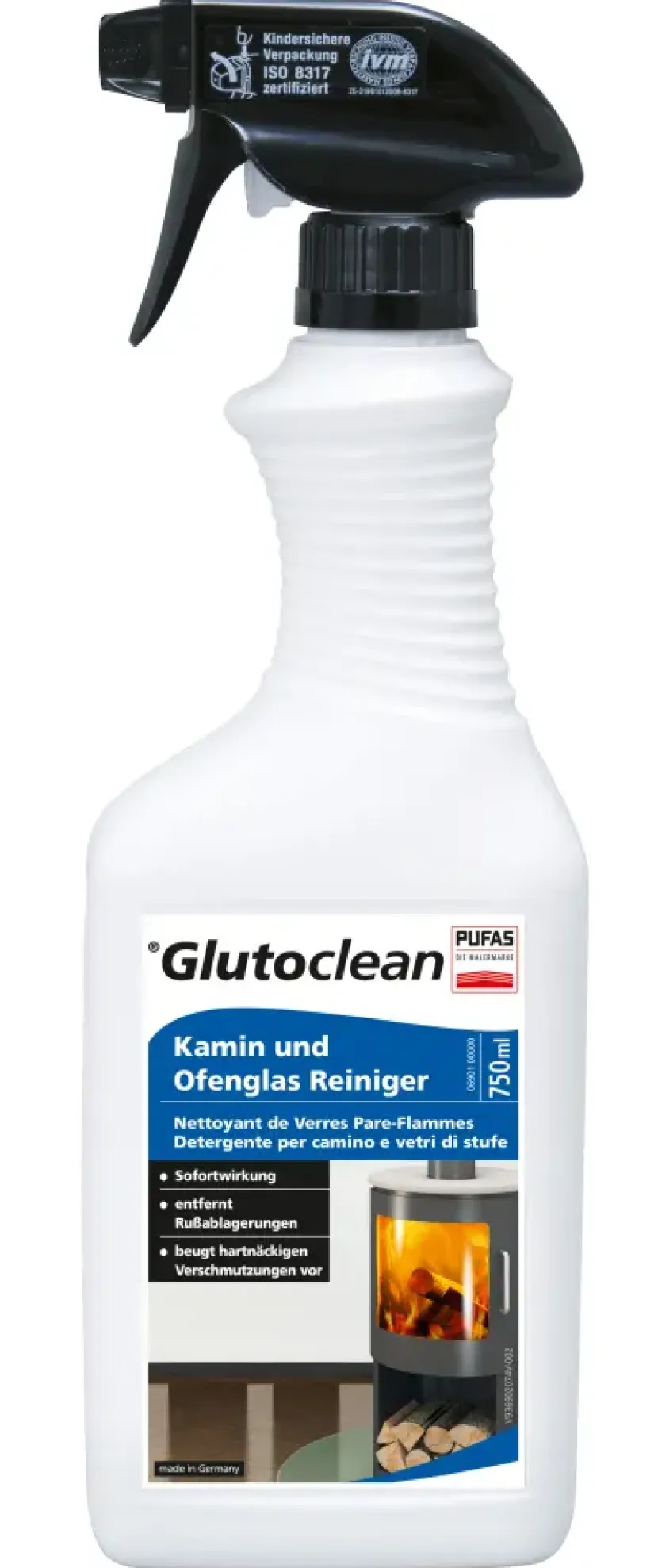 Kamin- und Ofenglasreiniger