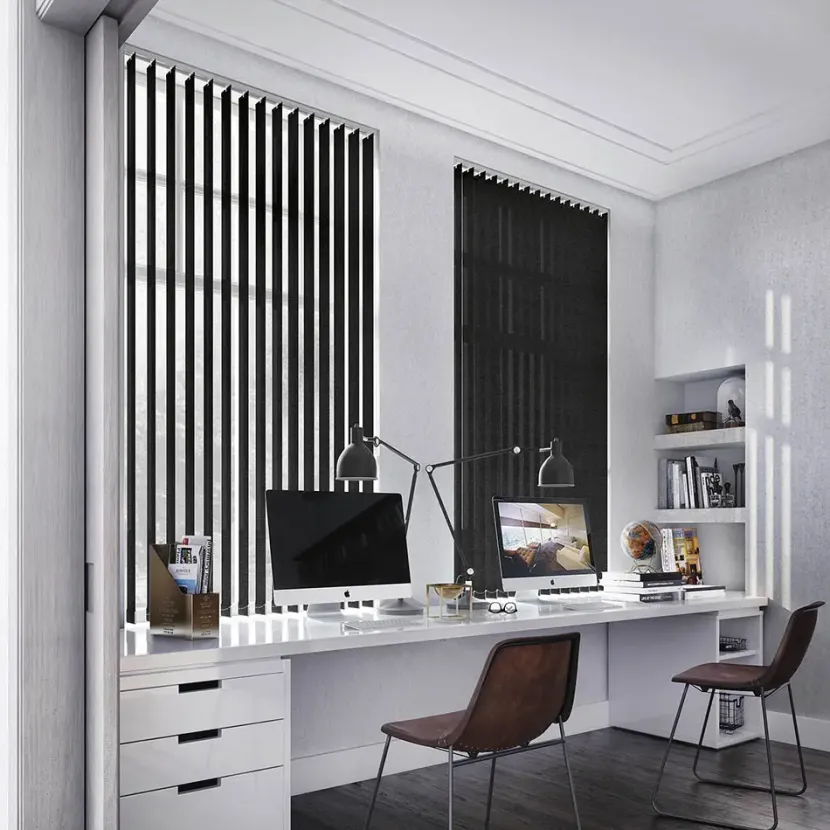 Lamellenvorhänge für Ihr Arbeitszimmer