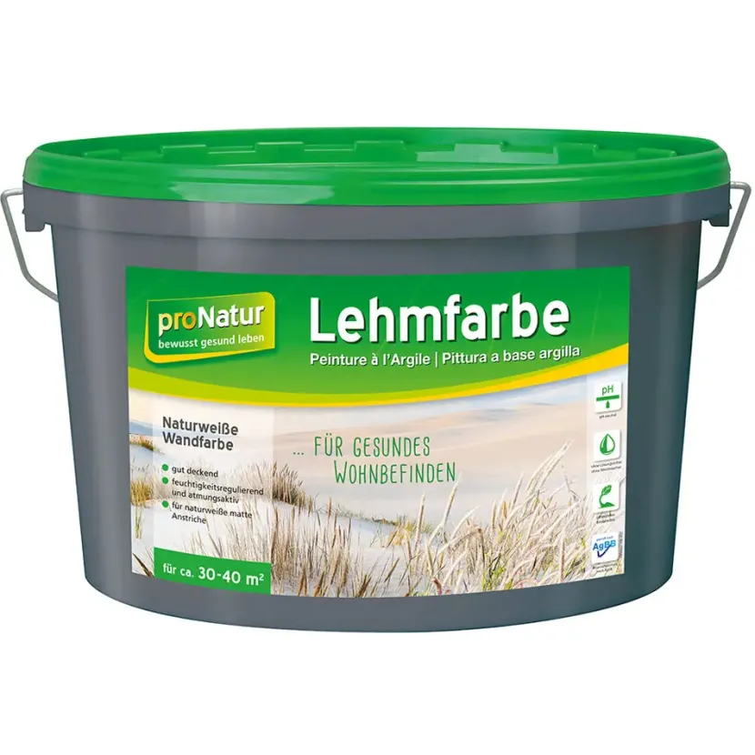 Lehmfarbe für naturweiße Wände