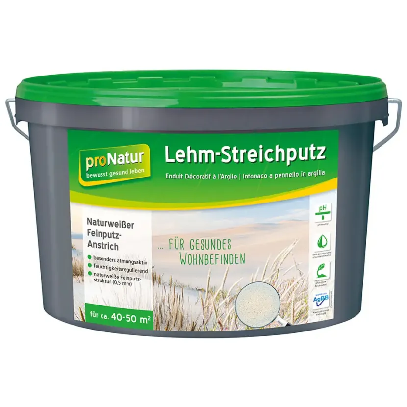 Lehm-Streichputz für Wände mit Struktur