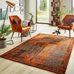 Moderner Teppich im Patchwork-Design