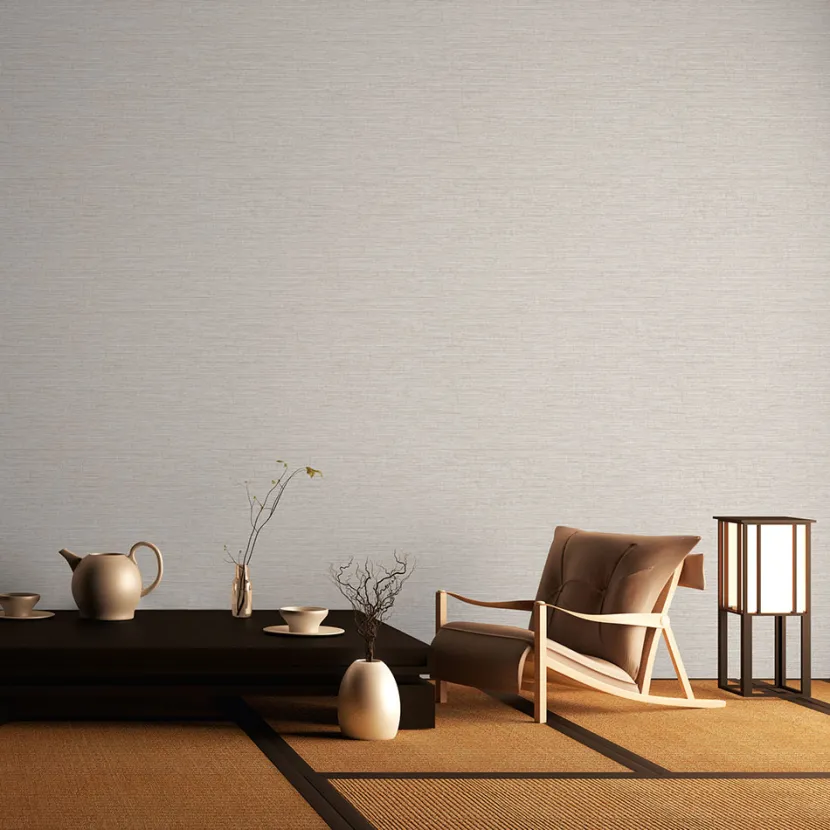 Vliestapete in warmen Beige