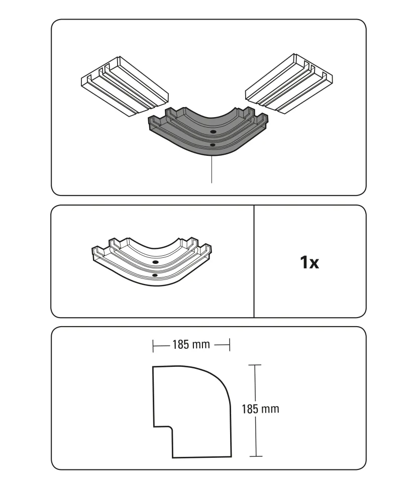 Vorhangschiene GE3 weiß